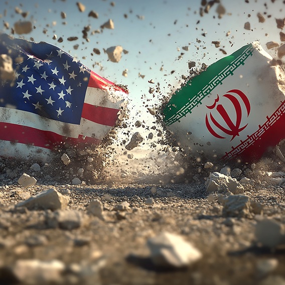 Flaggen_Iran_USA_Krieg-2